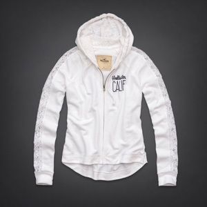 Hollister Co. Broad Beach Lace Detail Hoodie